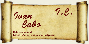 Ivan Cabo vizit kartica